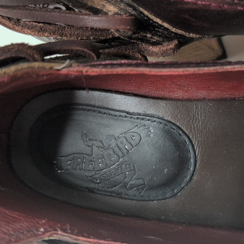 Freebird by Steven Burgundy and Tan Heeled Boots - Picture 9 of 12